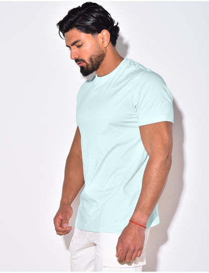 Short Sleeve T-shirt (with custom logo) - Light Blue