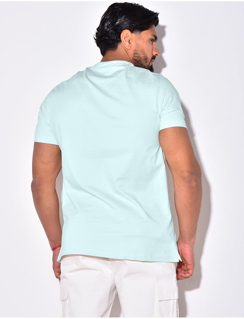 Short Sleeve T-shirt (with custom logo) - Light Blue