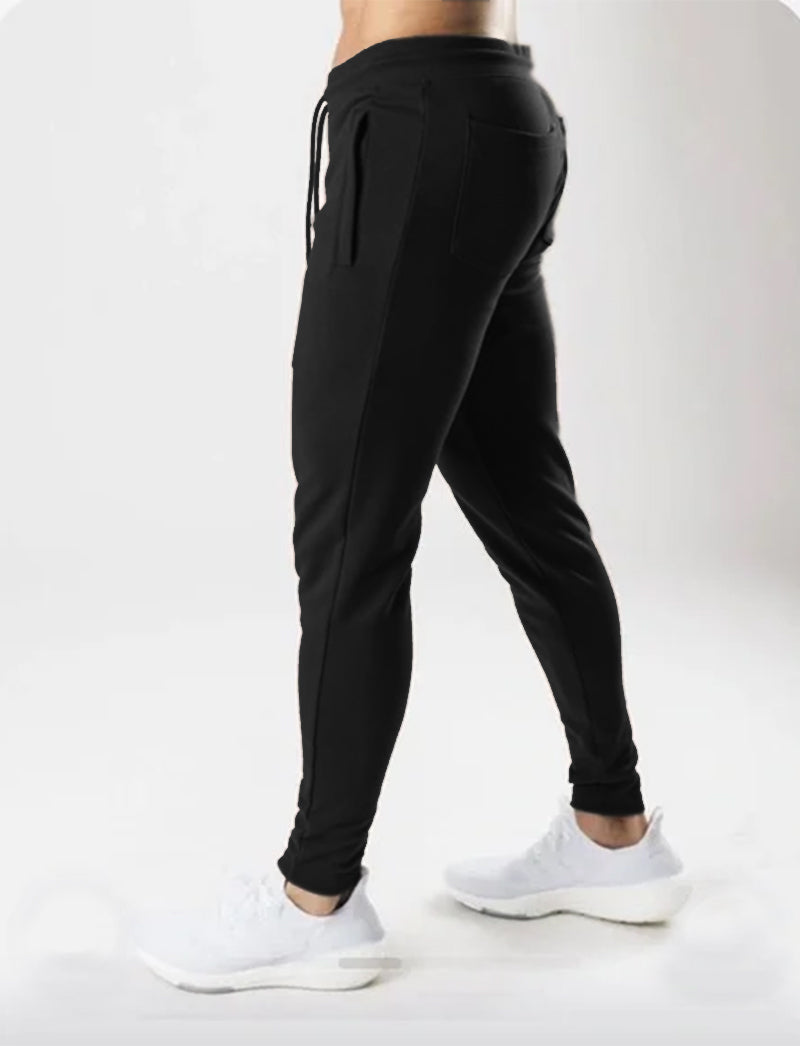 Fitted Joggers (with custom logo) - Black