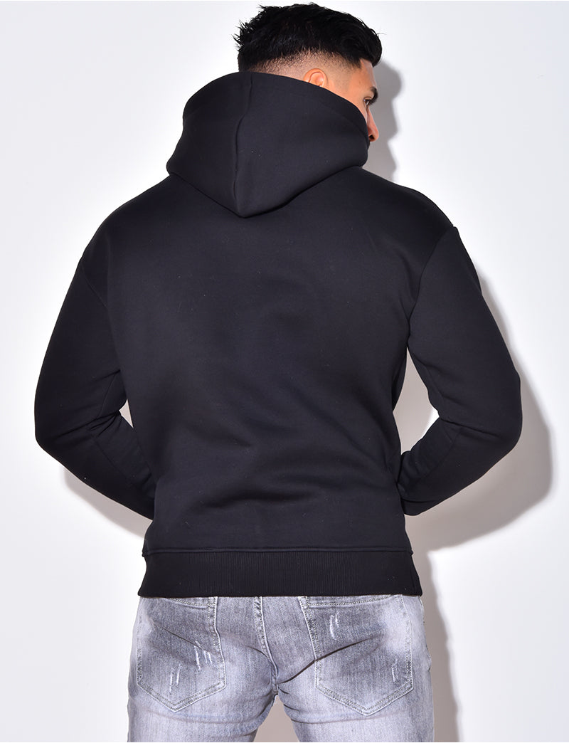 Hoodie (with custom logo) - Black