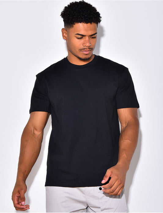 Short Sleeve T-shirt (with custom logo) - Black