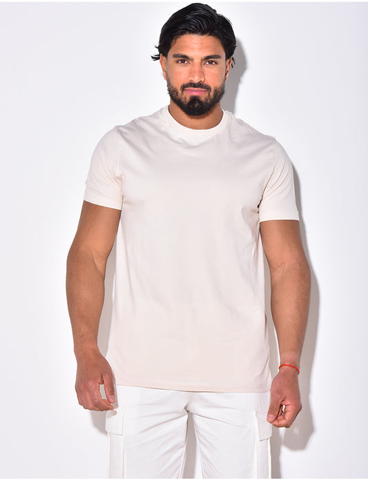 Short Sleeve T-shirt (with custom logo) - Cream