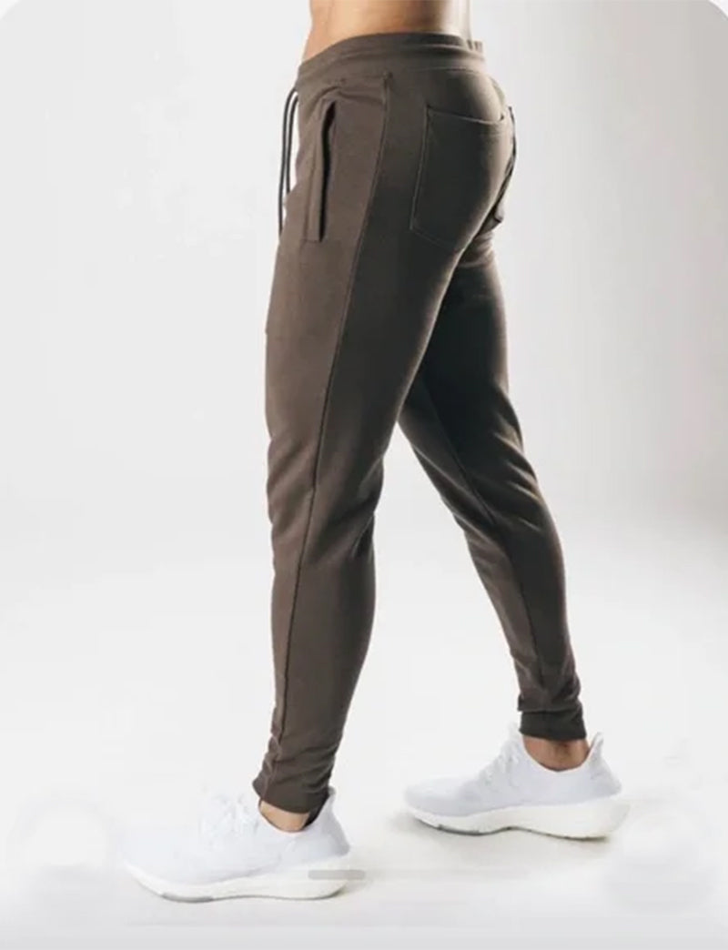 Fitted Joggers (with custom logo) - Mocha