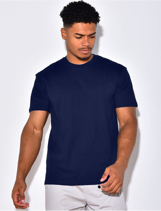 Short Sleeve T-shirt (with custom logo) - Navy