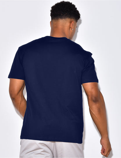 Short Sleeve T-shirt (with custom logo) - Navy