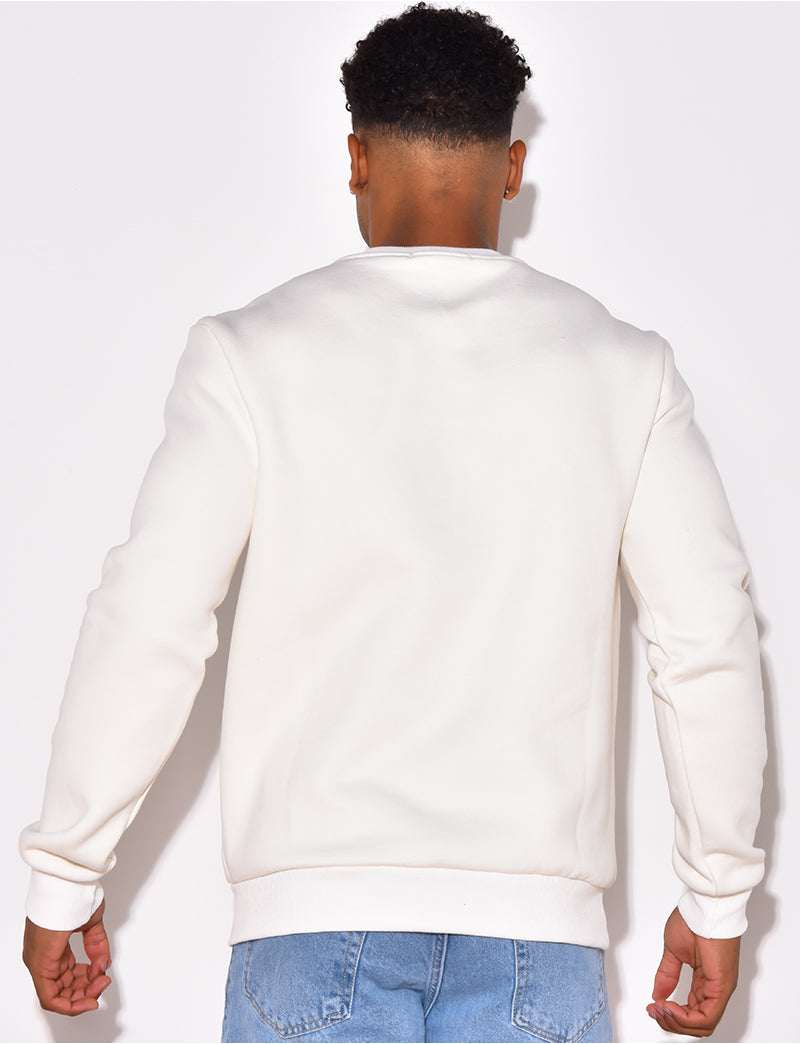 Crew Neck (with custom logo) - White