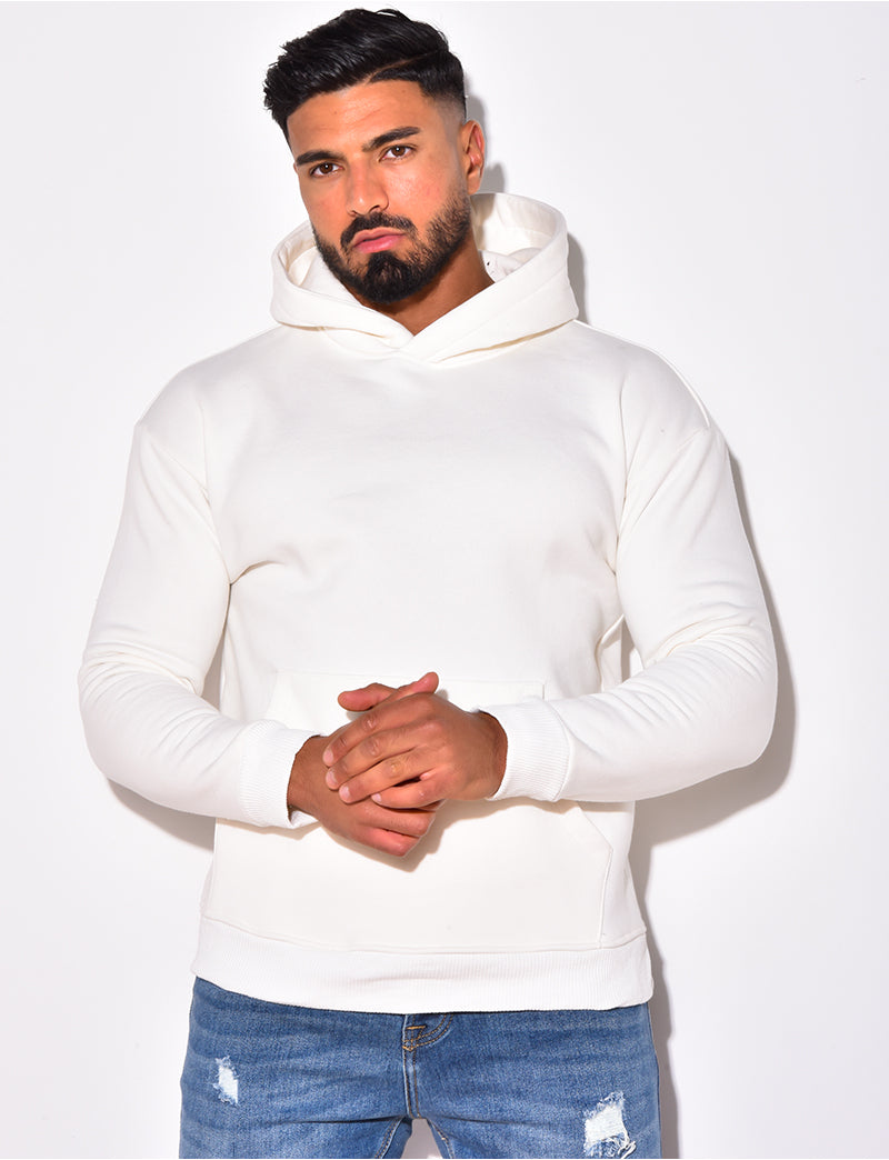 Hoodie (with custom logo) - White