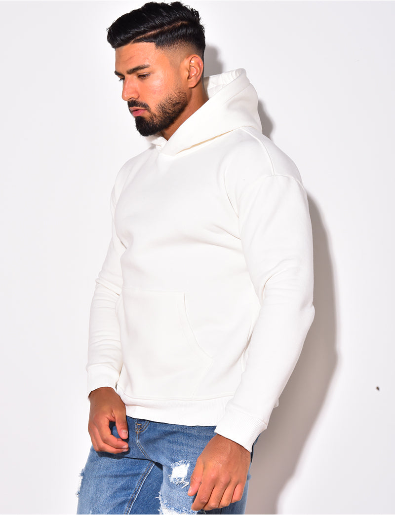 Hoodie (with custom logo) - White